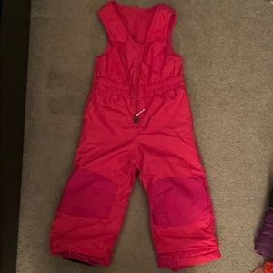 Girl adjustable Columbia snow bibs